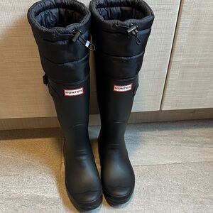 Hunter Black Insulated Rain Boots